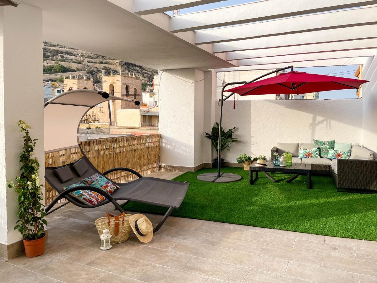 La Terraza. Vistas Al Castillo A 1 Min. De La Playa 알리칸테 외부 사진